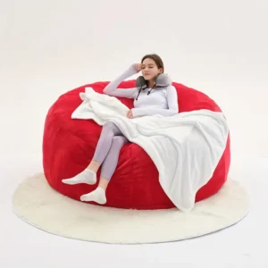 3FT/4FT/5FT/Jumbo Bean Bag Chair – High-Rebound Memory Foam Lazy Sofa with Removable Flannel Cover
